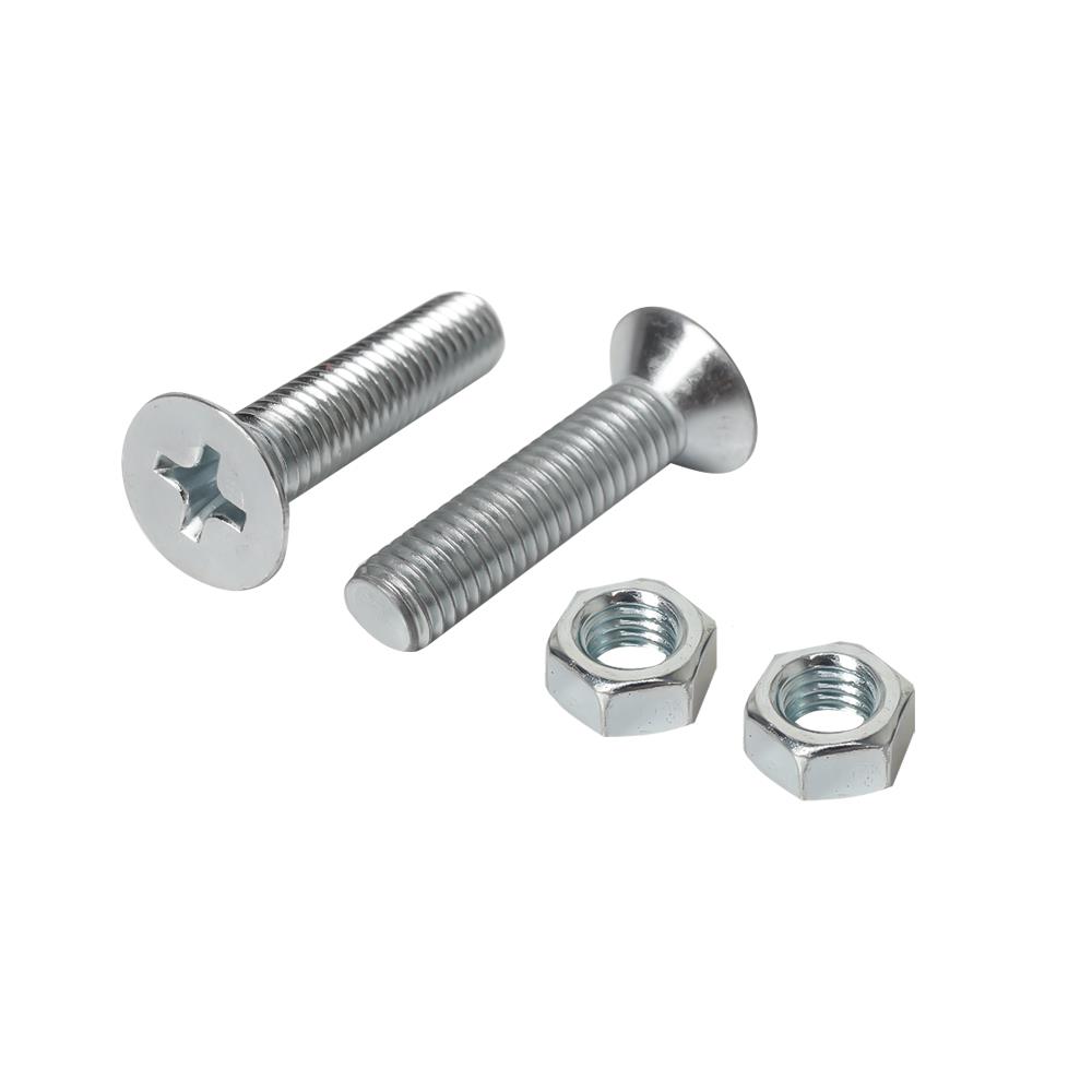 สกรูเกลียวมิลพร้อมนอต JF DEXZON 8X35 มม. แพ็ก 15 ชิ้น