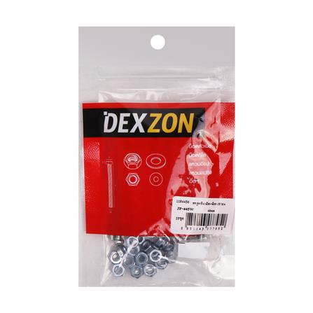 สกรูเกลียวมิลพร้อมนอต JP DEXZON 4X45 มม. แพ็ก 25 ชิ้น_1