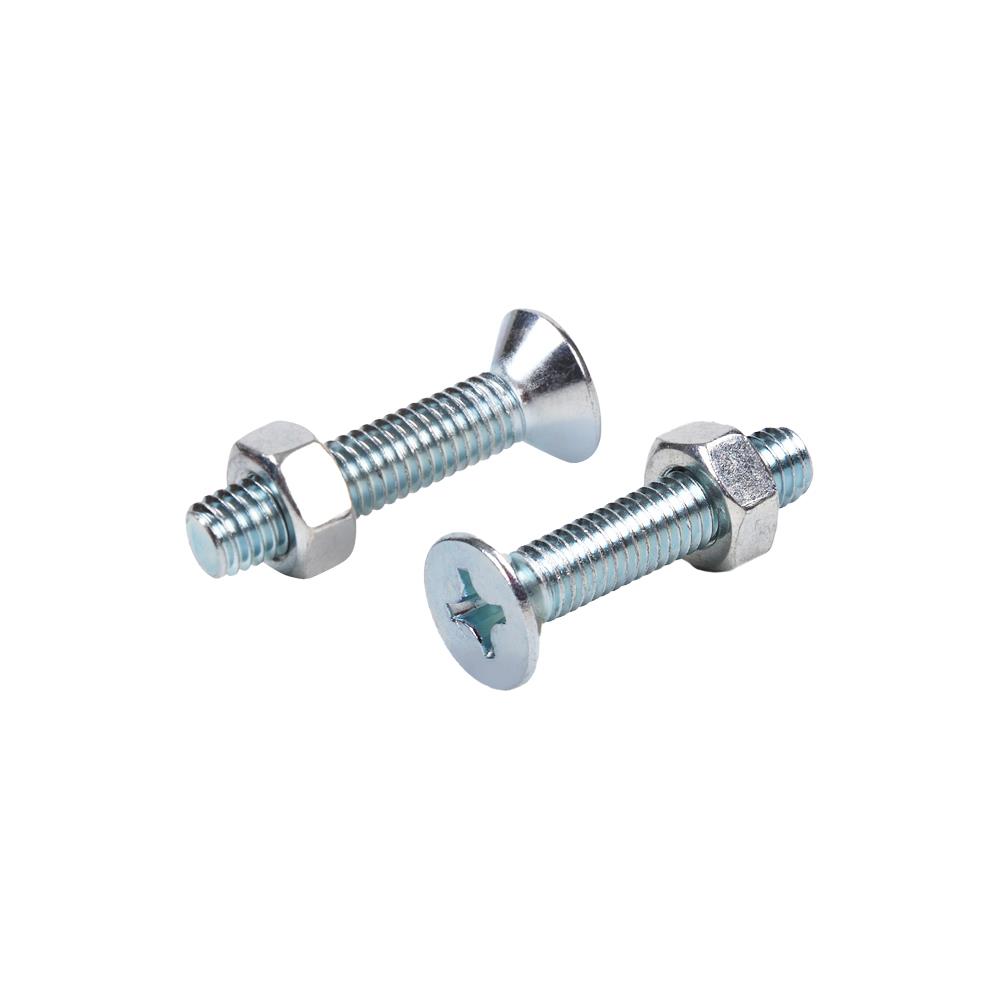 สกรูเกลียวมิลพร้อมนอต JF DEXZON 6X30 มม. แพ็ก 25 ชิ้น