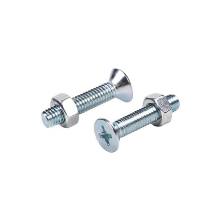 สกรูเกลียวมิลพร้อมนอต JF DEXZON 6X30 มม. แพ็ก 25 ชิ้น_0