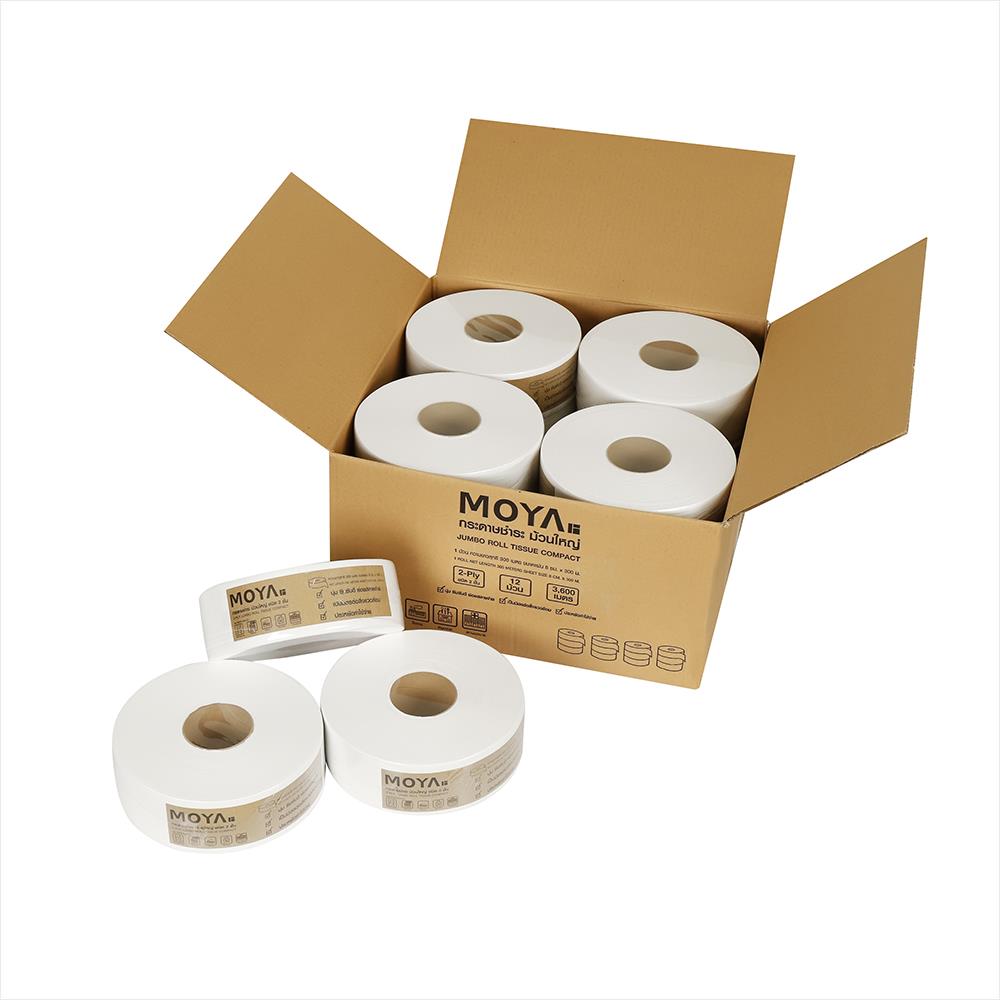กระดาษชำระ MOYA JRT2PLY 300 ม. แพ็ก 12