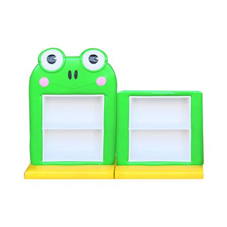 ชั้นวางของเด็ก 4 ช่อง PLAYSANOOK MINI FROG สีเขึยว/เหลือง
