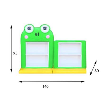 ชั้นวางของเด็ก 4 ช่อง PLAYSANOOK MINI FROG สีเขึยว/เหลือง_2