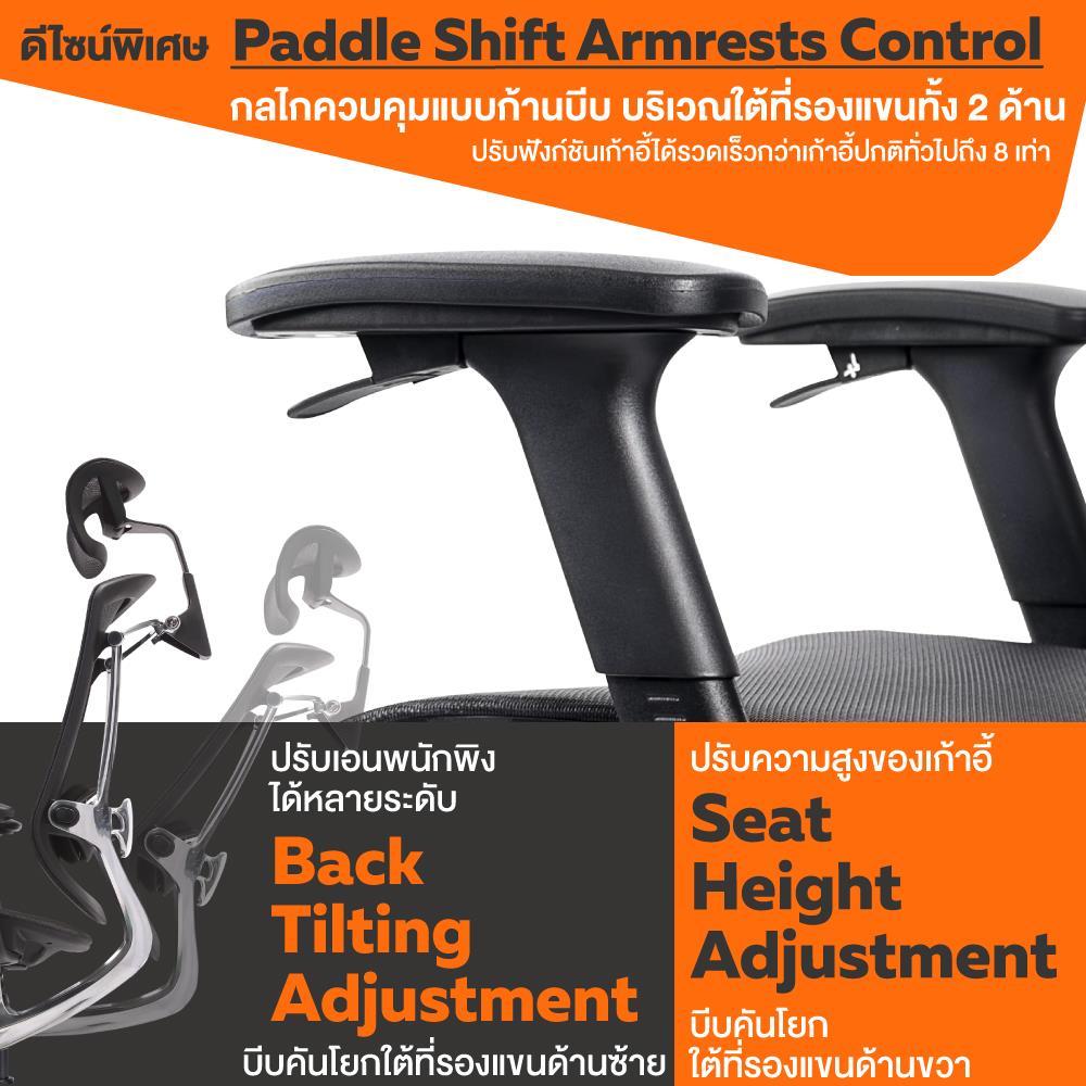 เก้าอี้เพื่อสุขภาพ ERGOTREND รุ่น OSTER สีดำ