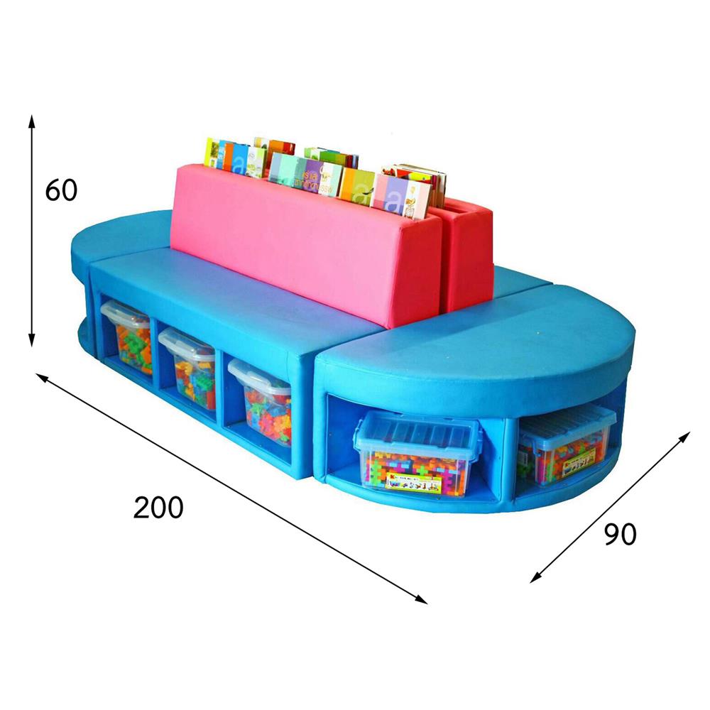 โซฟาเด็ก PLAYSANOOK EVF-01 สีฟ้า/ชมพู