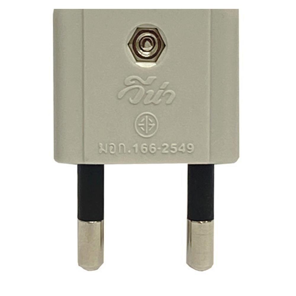 ปลั๊กตัวผู้ 2 ขากลม VENA PP1622 สีเทา