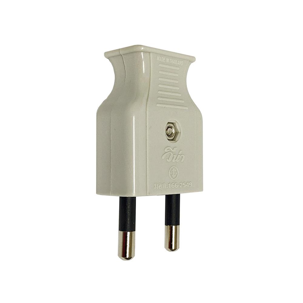 ปลั๊กตัวผู้ 2 ขากลม VENA PP1622 สีเทา