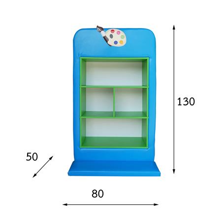 ชั้นวางของเด็ก PLAYSANOOK BOOK สีฟ้า_2