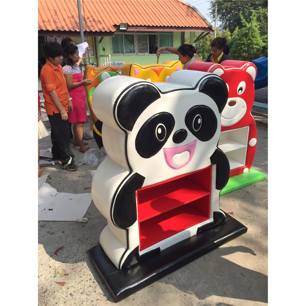 ชั้นวางของเด็ก PLAYSANOOK PANDA สีขาว/ดำ