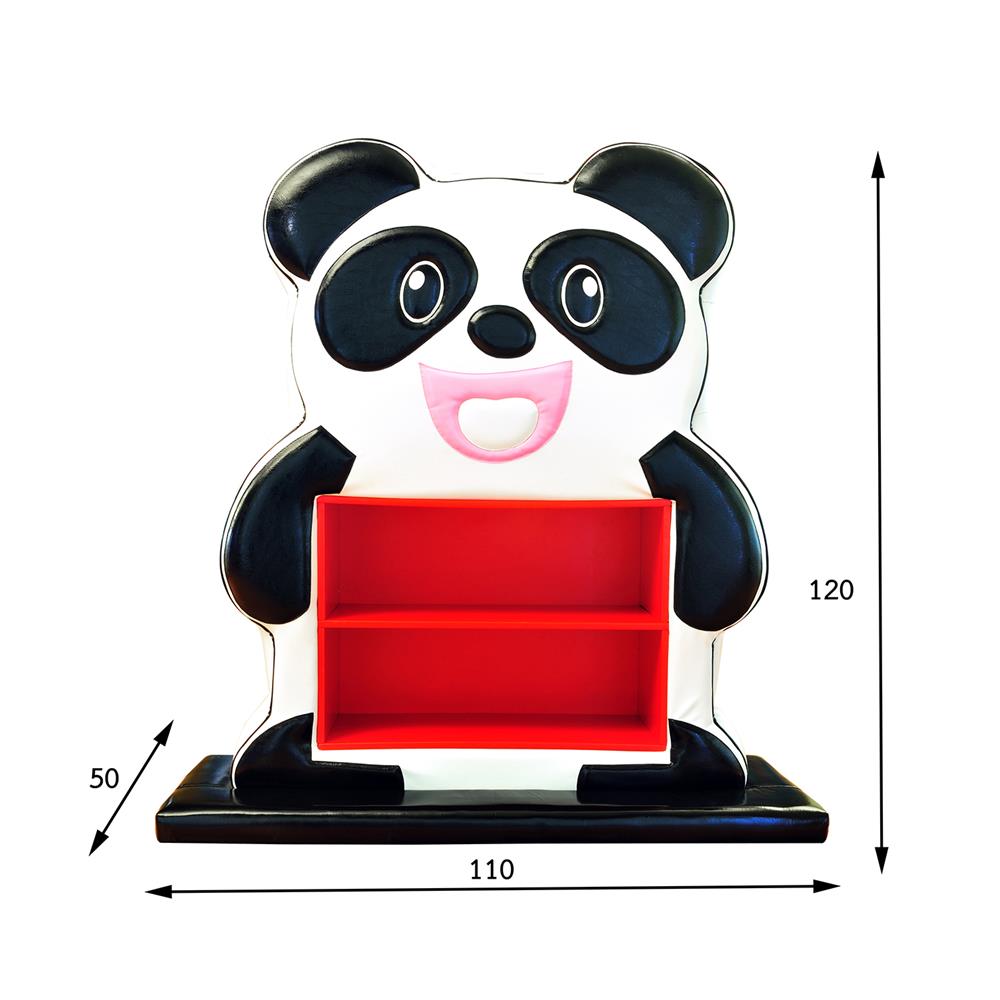 ชั้นวางของเด็ก PLAYSANOOK PANDA สีขาว/ดำ