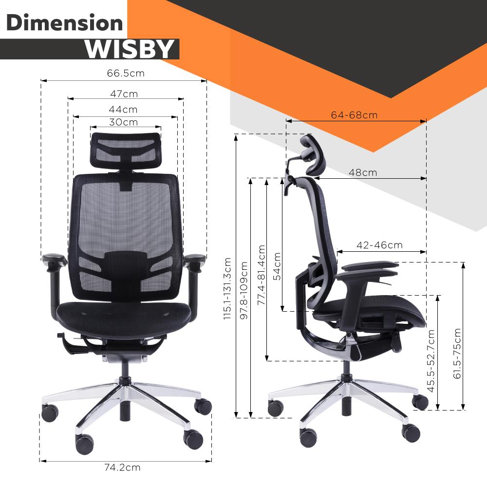 เก้าอี้เพื่อสุขภาพ ERGOTREND WISBY สีดำ