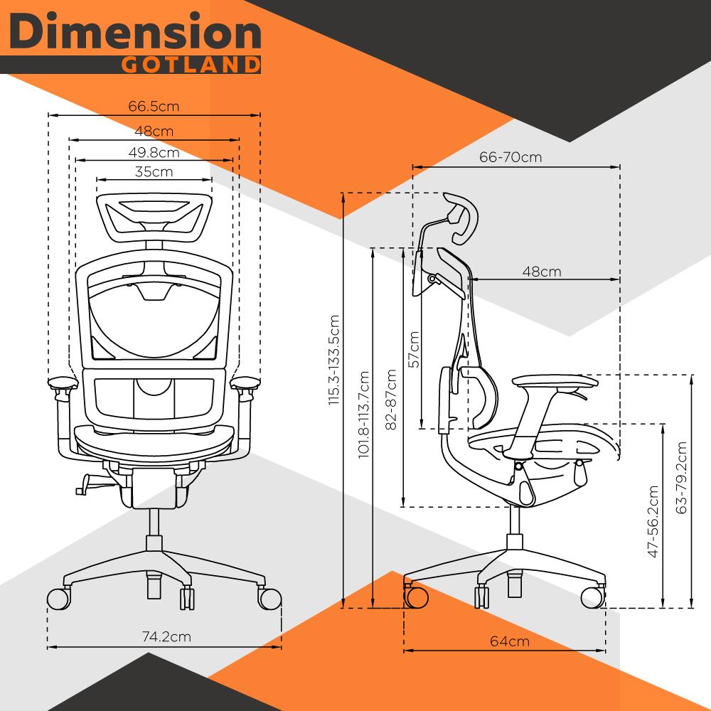เก้าอี้เพื่อสุขภาพ ERGOTREND GOTLAND สีดำ