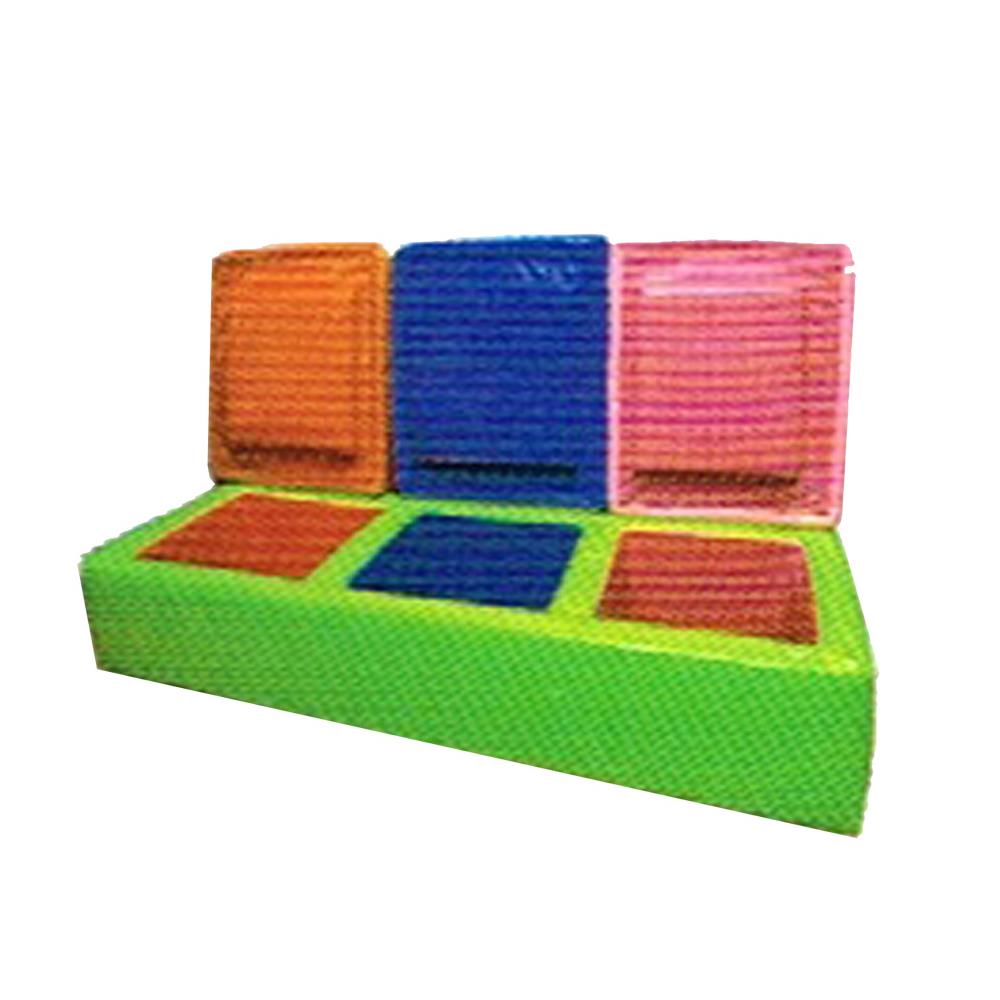 สตูลเหลี่ยม 3 ที่นั่ง PLAYSANOOK หลากสี