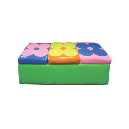 สตูลเหลี่ยม 3 ที่นั่ง PLAYSANOOK หลากสี_0