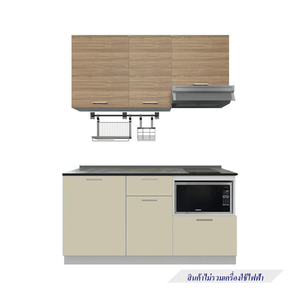 ครัวไม้สำเร็จ STARMARK CONTE 166_L_NS 166 ซม.