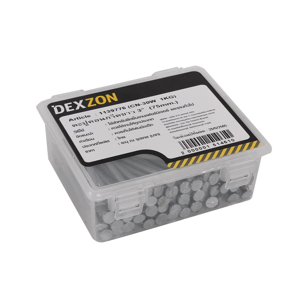ตะปูคอนกรีตขาว DEXZON 3 นิ้ว 1 กก.