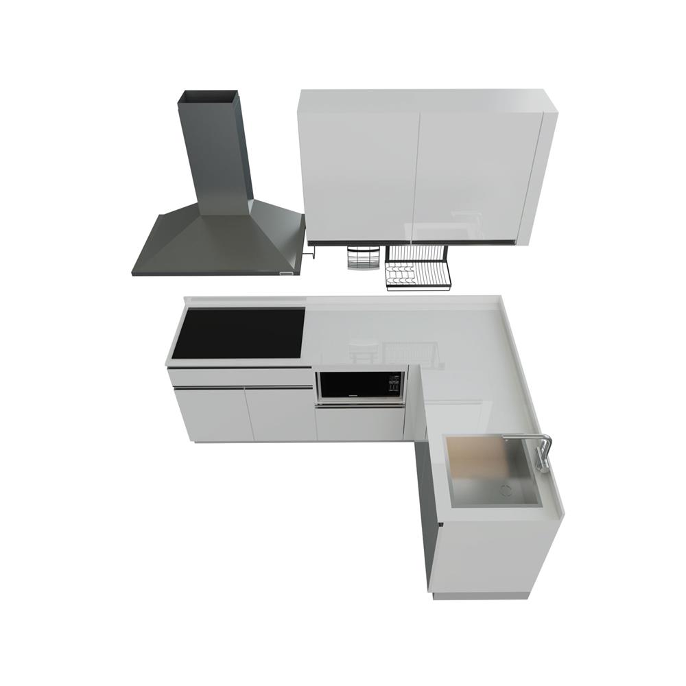 ครัวไม้สำเร็จ STARMARK BLANCE L220H_R 220 ซม.