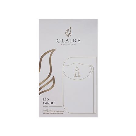 เทียน LED CLAIRE WAX REMOTE RECHARGE DIM 5 นิ้ว 0.3 วัตต์ WARMWHITE สีขาว_4