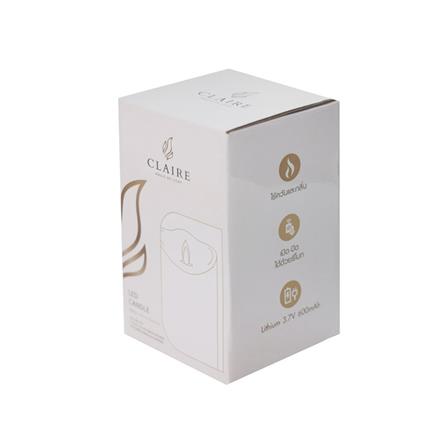 เทียน LED CLAIRE WAX REMOTE RECHARGE DIM 5 นิ้ว 0.3 วัตต์ WARMWHITE สีขาว_6