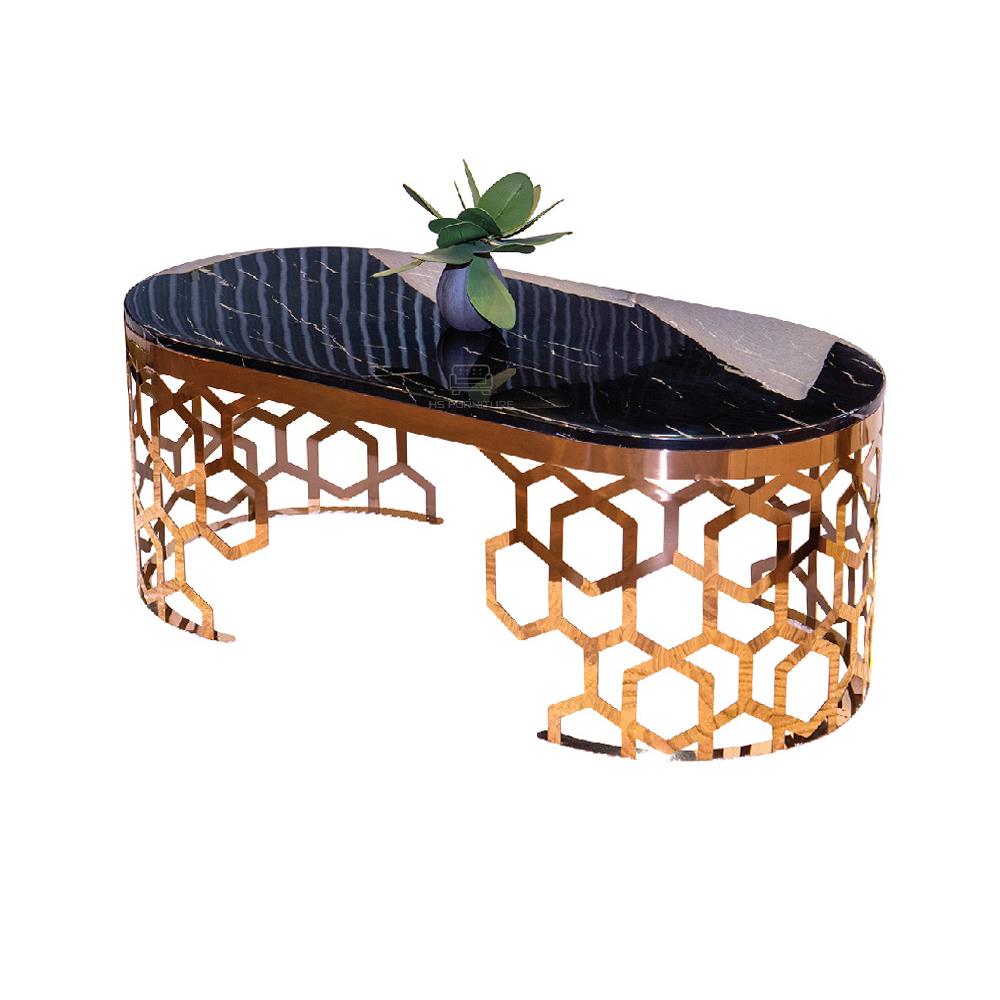 โต๊ะกลาง HS FURNITURE MALL CALLISTO สีดำ/ROSE GOLD