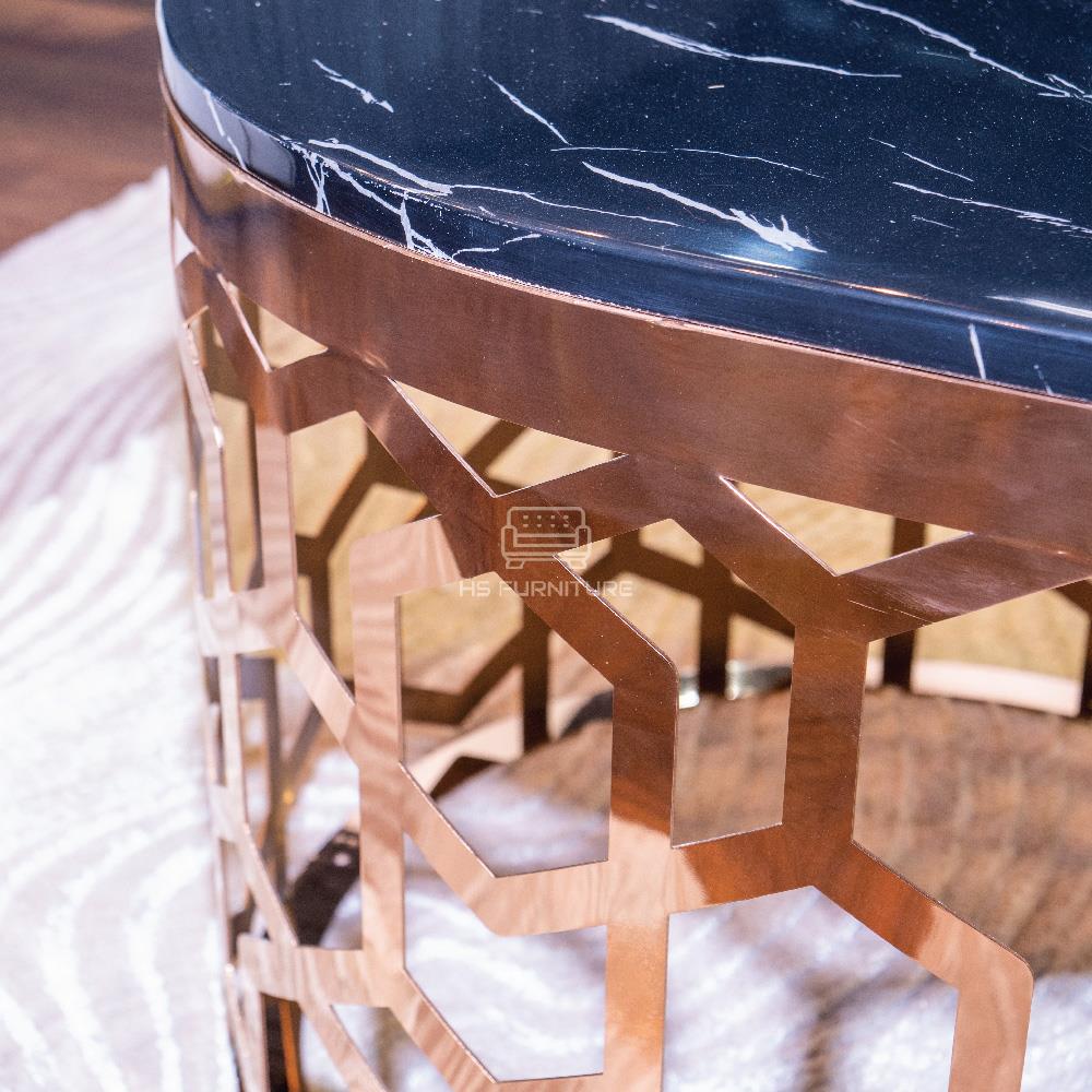 โต๊ะกลาง HS FURNITURE MALL CALLISTO สีดำ/ROSE GOLD