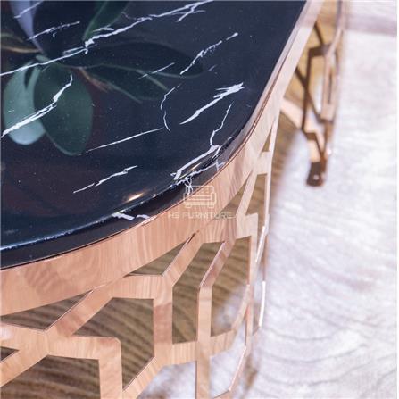 โต๊ะกลาง HS FURNITURE MALL CALLISTO สีดำ/ROSE GOLD_1