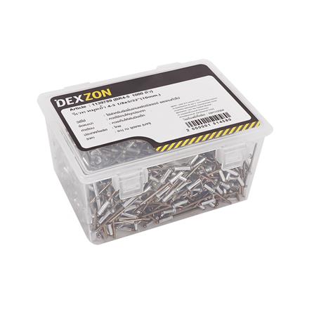 ตะปูยิงรีเวท DEXZON เบอร์ 4-5 1/8X7/16 นิ้ว แพ็ก 1000 ชิ้น_1