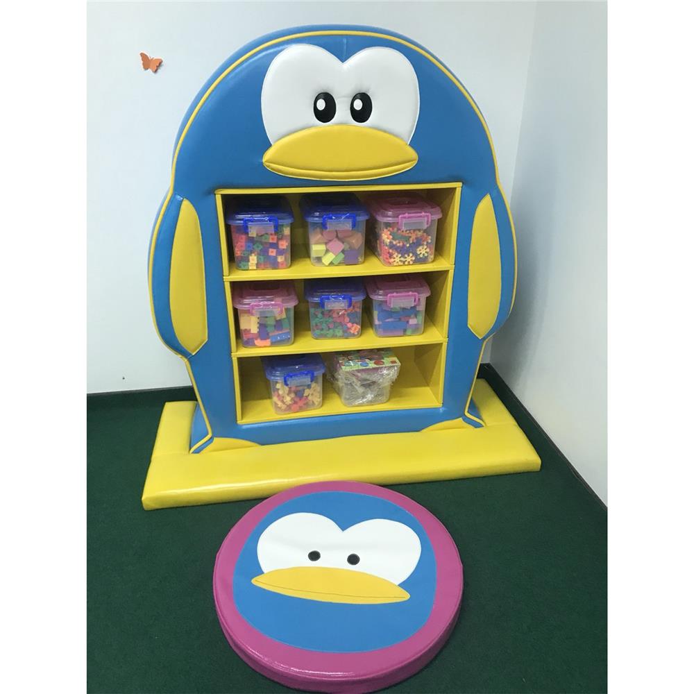 ชั้นวางของเด็ก PLAYSANOOK PENGUIN สีฟ้า/เหลือง