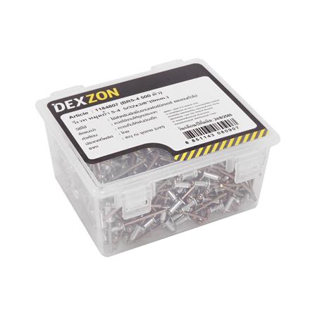 ตะปูยิงรีเวท DEXZON เบอร์ 5-4 5/32X3/8 นิ้ว แพ็ก 500 ชิ้น_1