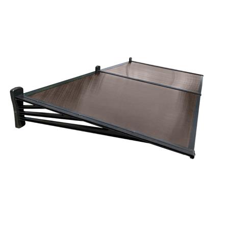 กันสาดโพลีคาร์บอเนต ขาตรง SUNSHIELD 100x200 ซม. สีน้ำตาลเข้ม_1