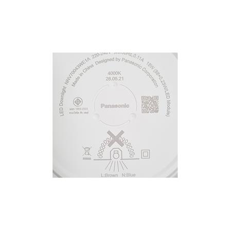 ดาวน์ไลท์ LED PANASONIC NNV70043WE1A 4.9 นิ้ว 15 วัตต์ COOL WHITE สีขาว_8