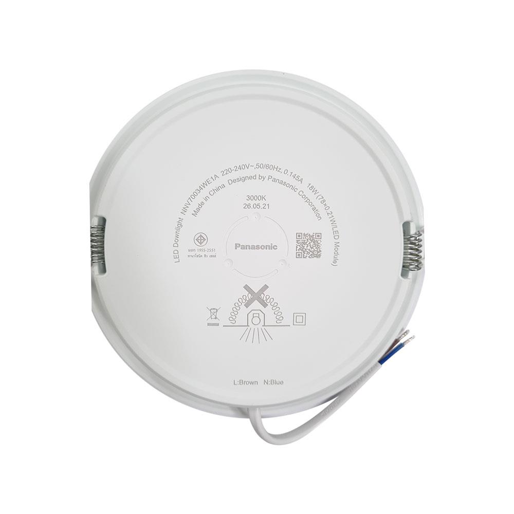 ดาวน์ไลท์ LED PANASONIC NNV70034WE1A 5.9 นิ้ว 18 วัตต์ WARM WHITE สีขาว