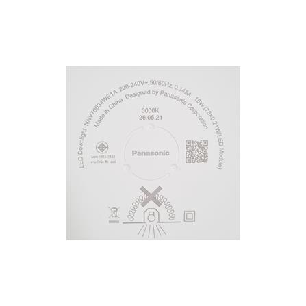 ดาวน์ไลท์ LED PANASONIC NNV70034WE1A 5.9 นิ้ว 18 วัตต์ WARM WHITE สีขาว_8