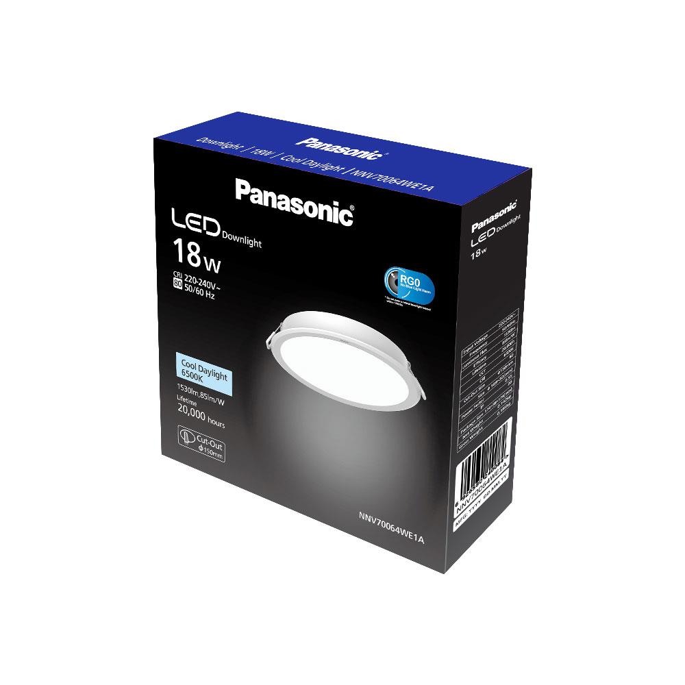ดาวน์ไลท์ LED PANASONIC NNV70064WE1A 5.9 นิ้ว 18 วัตต์ DAYLIGHT สีขาว