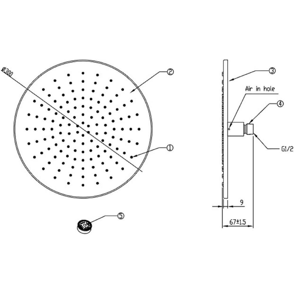 ฝักบัวก้านแข็ง AMERICAN STANDARD F40006-CHADY สีโครม