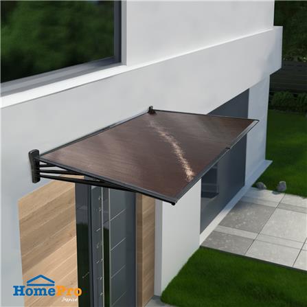 กันสาดโพลีคาร์บอเนต ขาตรง SUNSHIELD 60x120 ซม. สีน้ำตาลเข้ม_3