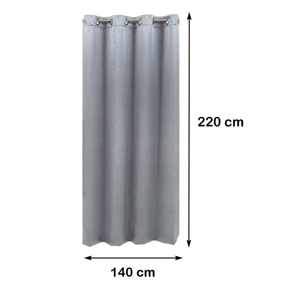 ผ้าม่าน EYELET HOME LIVING STYLE BAMFORD UV 140X220 ซม. สีเทา