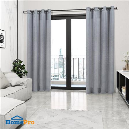 ผ้าม่าน EYELET HOME LIVING STYLE BAMFORD UV 140X220 ซม. สีเทา_6
