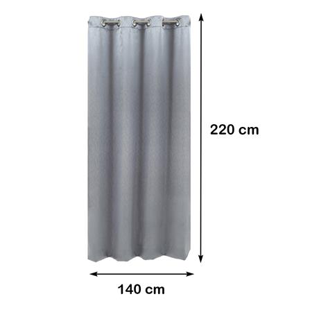 ผ้าม่าน EYELET HOME LIVING STYLE BAMFORD UV 140X220 ซม. สีเทา_8