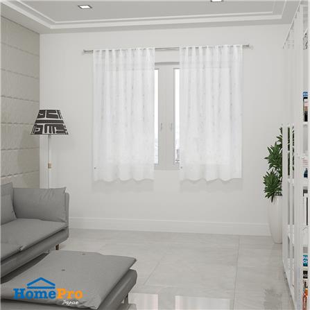 ผ้าม่านโปร่งซ่อนหู HOME LIVING STYLE DOZZA 130X160 ซม. สีขาว_8