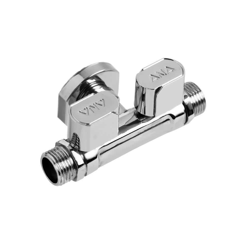 มินิบอลวาล์วสามทาง สองวาล์ว ANA 1/2 นิ้ว