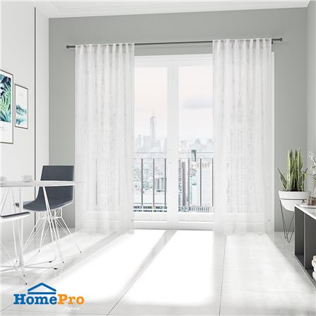 ผ้าม่านโปร่งซ่อนหู HOME LIVING STYLE DOZZA 130X220 ซม. สีขาว_8
