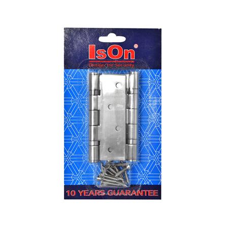 บานพับ 4x3 นิ้ว x 2 มม. ISON 222413 สีสเตนเลส (แพ็ก 2 ชิ้น)_1