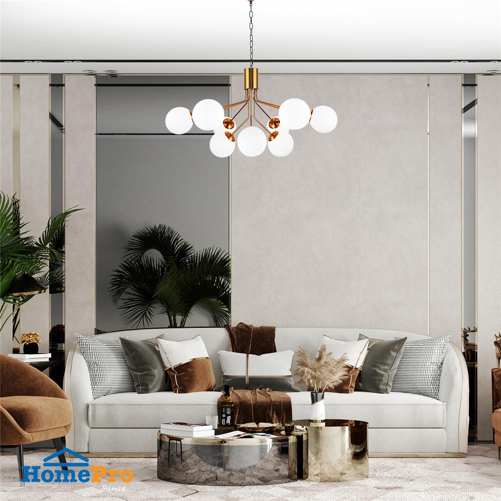 ไฟช่อ CARINI 5122-9 9 หัว สีขาว/ทอง