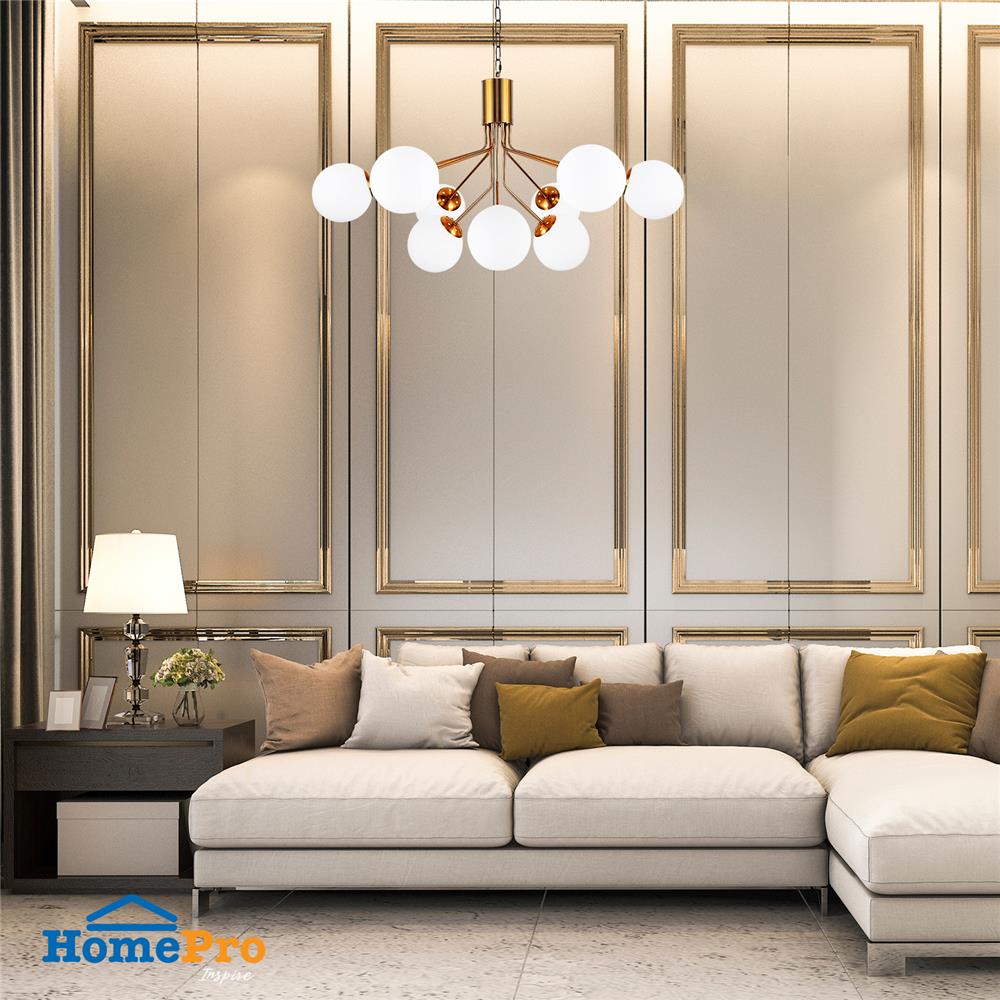 ไฟช่อ CARINI 5122-9 9 หัว สีขาว/ทอง