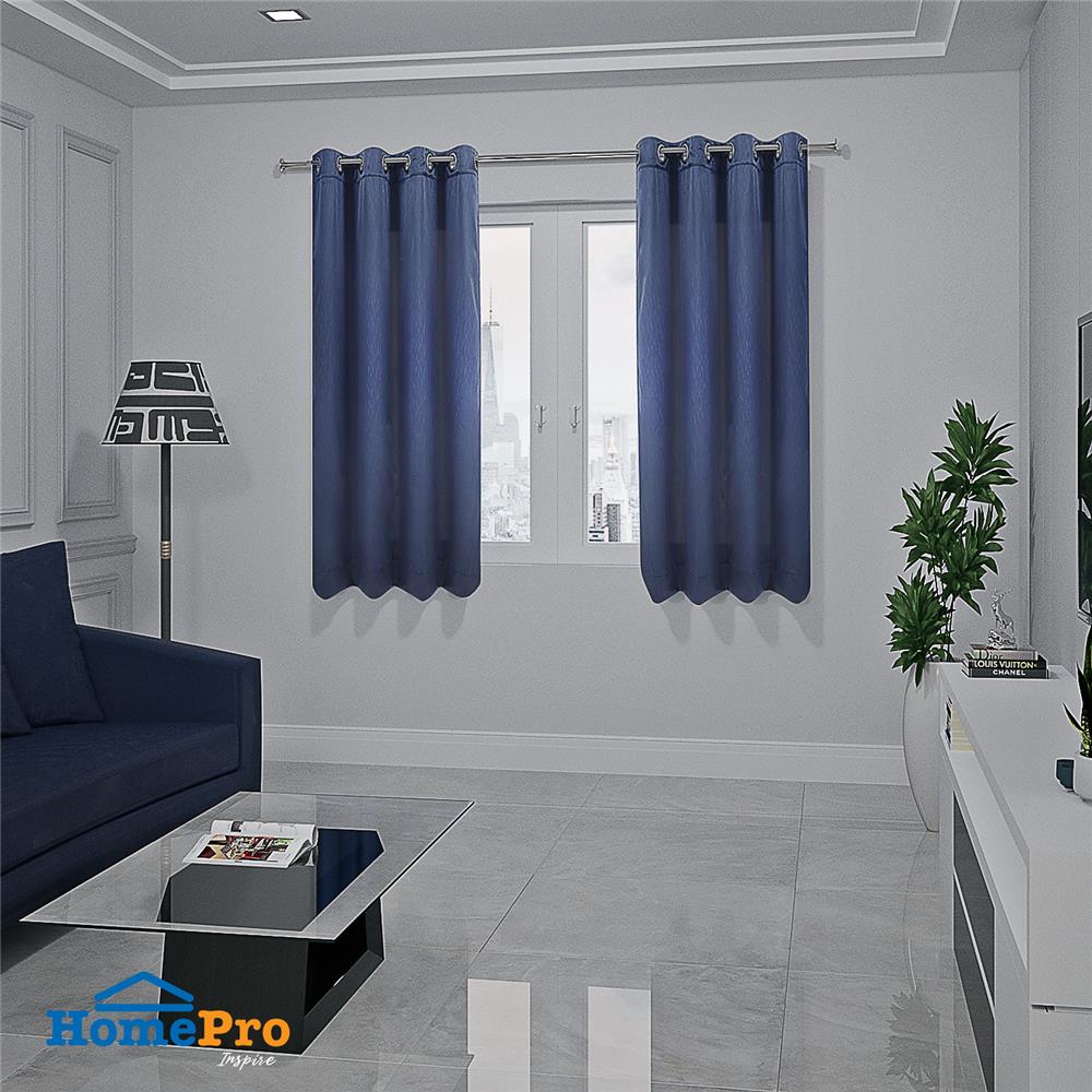 ผ้าม่าน EYELET HOME LIVING STYLE BAMFORD UV 140X160 ซม. สีน้ำเงิน