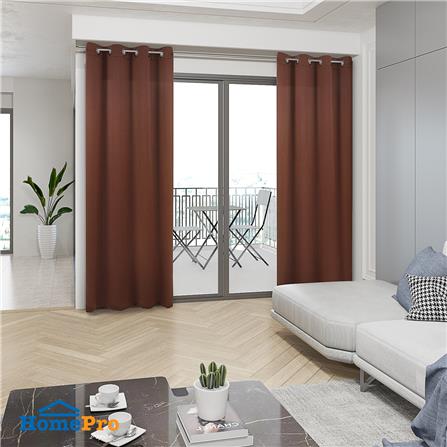 ผ้าม่าน EYELET HOME LIVING STYLE TAOS UV 140X220 ซม. สีน้ำตาล_5