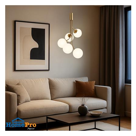 ไฟช่อ CARINI 5122-5 5 หัว สีขาว/ทอง_3