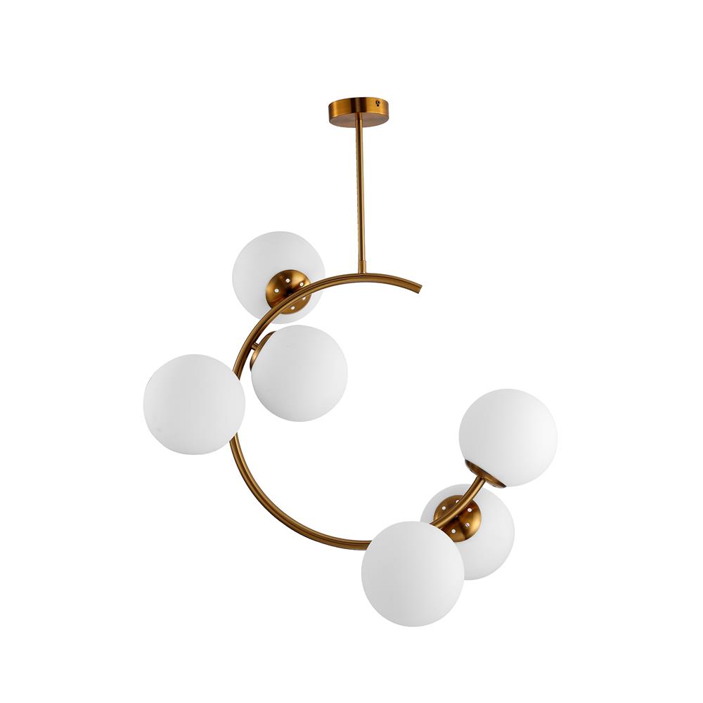 ไฟช่อ CARINI 4233-6 6 หัว สีขาว/ทอง