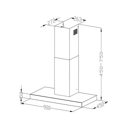 เครื่องดูดควันกระโจม HAIER HRH90E-T3L200 90 ซม._2
